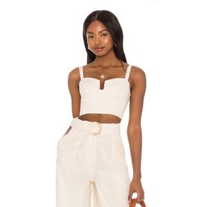 Revolve Song of Style Judson Crop Top in Ivory